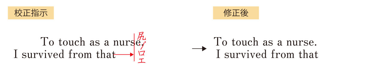 行を端にそろえる